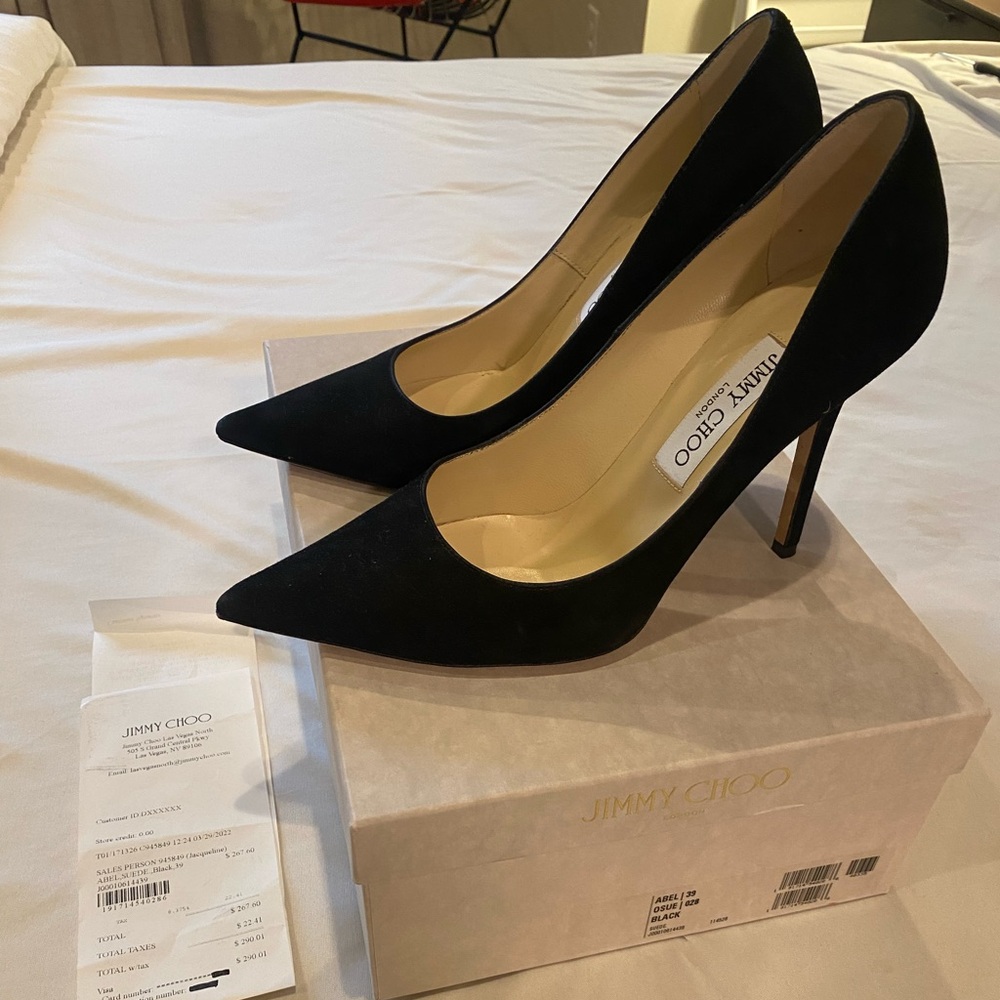 Jimmy Choo Black Suede Abel Pump